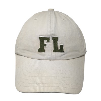FL Slideback Hat Beige One Size Solid Adjustable Embroidered Hyp Outdoor