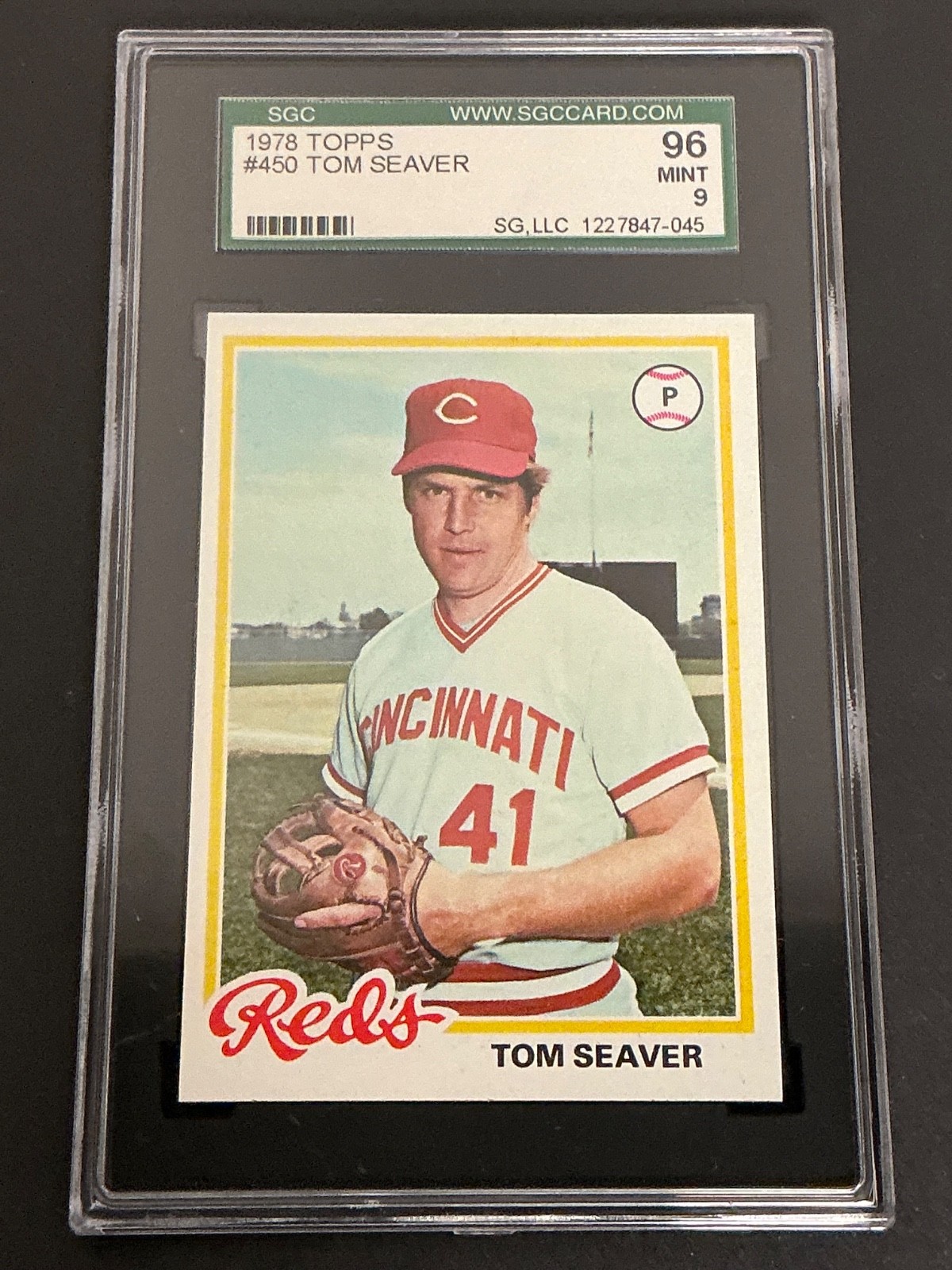 1978 Topps #450 Tom Seaver Reds HOF SGC 9 MT 045
