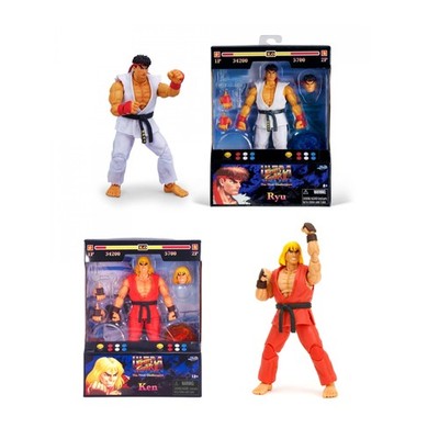 Jada Toys Street Fighter II Set Ryu Ken Dhalsim M. Bison Chun Li