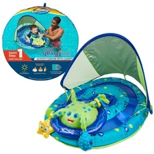 SwimWays Baby Spring Float Activity Center Pool Float with Canopy UPF Sun Protec