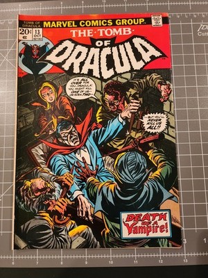 Tomb of Dracula 13 Kane cover Colan ORIGIN Blade Vampire Slayer 1973 Deacon 