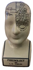 Phrenology Head Bust by L.N. Fowler Ceramic Porcelain Psychology Science