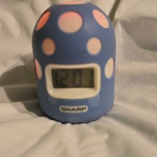 Sharp Multi Color Changing Light LCD Alarm Clock SPC 469  No AC Adapter.