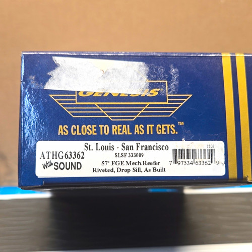 Athearn Genesis HO 57' FGE Mech Reefer Frisco SL-SF 333009 ATHG63362 Sonido | Condition: Used