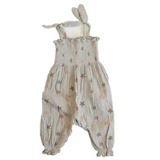 Rylee + Cru Sawyer Stars Jumpsuit One Piece Baby 0-3 Months Soft Cotton