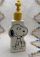 Vintage Snoopy Conditioner Bottle EMPTY BOTTLE w/ Woodstock lid