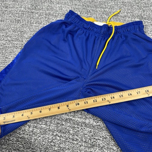 AND1 pantaloncino uomo piccolo blu giallo maglia coulisse basket allenamento 10" cucitura interna - Foto 7 di 10