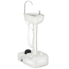 5 Gallon Portable Wash Sink Hand Wash Basin Stand Washing Station Camping Gray