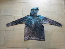 Seatec Sport Tec | Size Large Blue Performance Long Sleeve Hooded | Kingfish