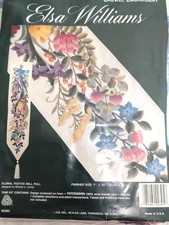 Elsa Williams Crewel Embroidery FLORAL FESTIVE BELL PULL Kit 00395 7"W x 33"Long