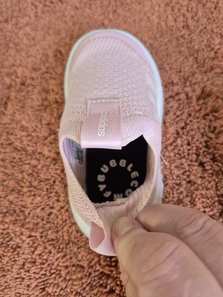 Adidas Burbuja Cómoda Zapatilla Sin Cordones Niña Niño 7K Rosa Foto 3 de 4