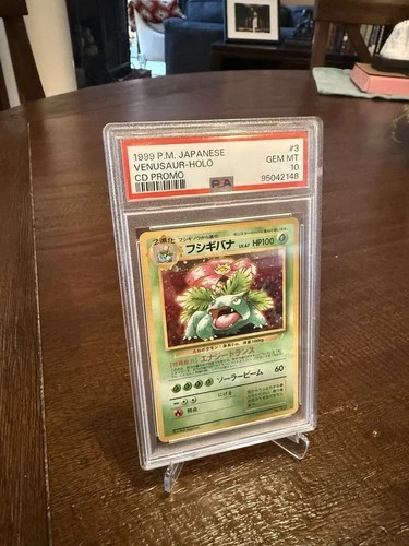 1999 Pokemon Japanese Venusaur Holo - CD Promo #3 PSA 10 GEM MINT