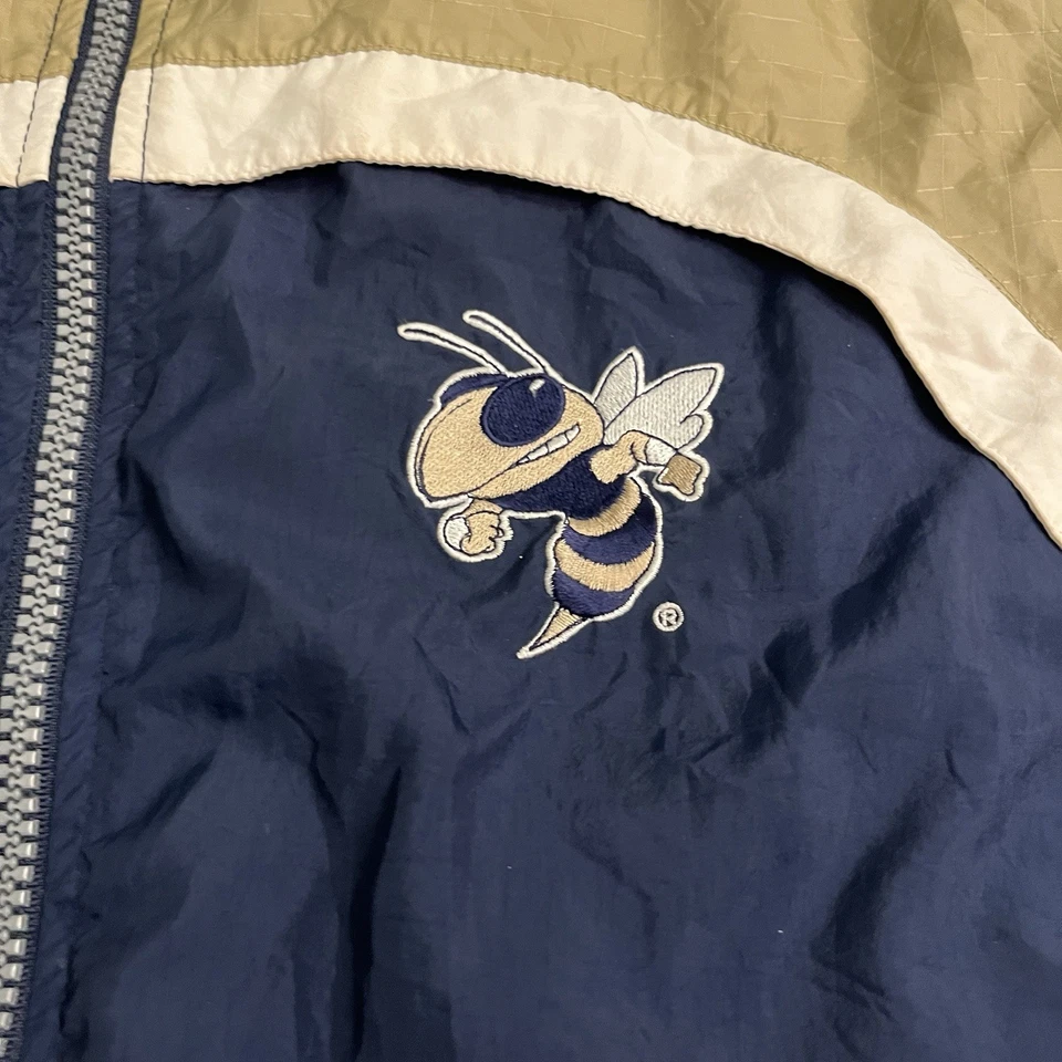 Chaqueta De Colección Starter Georgia Tech Amarilla Para Hombre’s L Dorado Azul Marino Años 90 Foto 3 de 4