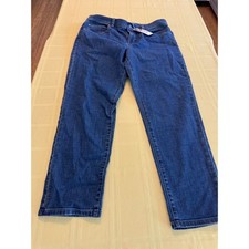 Eileen Fisher High Waisted Slim Ankle Pants Indigo Blue Denim L S6BDE-P4679M