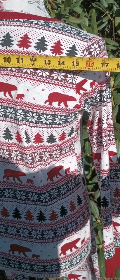 WONDERSHOP женщин маленький 2 изделия красный белый пижамы Sleepwear хлопок Рождество - Изображение 4 из 4