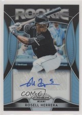 2019 Panini Prizm Rookie Carolina Blue 63/100 Rosell Herrera #RA-RH Auto rg5