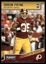 2018 Panini Playoff #245 Daron Payne Rookie RC Washington Redskins football card. rookie card picture