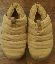 GORGEOUS THE NORTH FACE NUPTSE MULE BROWN CORDUROY DOWN SLIPPERS MEN'S SIZE US10