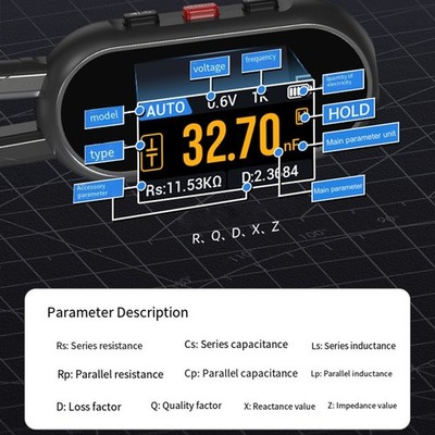 LT1 Tragbare Digitale Brückenklemme für ERP ESR LCR Spannung Diode Durchgangst