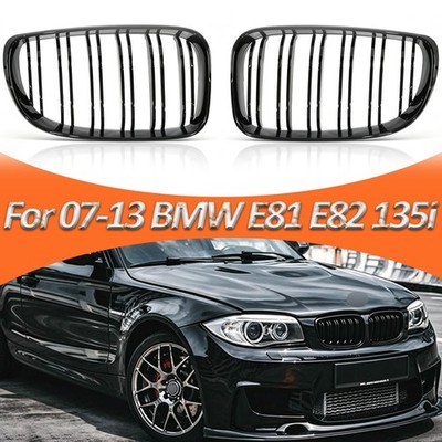 Front Kidney Grille Dual Slats Grill For 2007-2013 BMW E81 E82 118i 128i 07-13