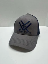 Vortex Optics Hat Navy Blue Gray Baseball Cap Snap-Back Hunting Outdoors Mens