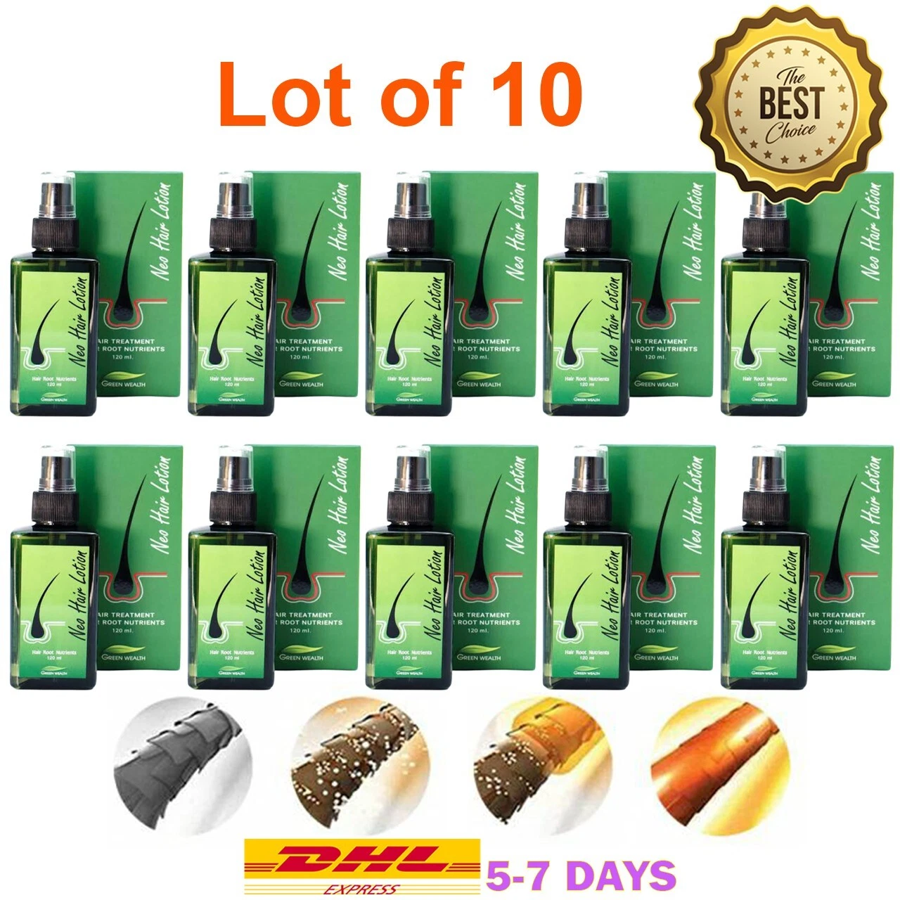 10x Neo Hair Lotion Original Treatment Hair Root Nutrients Beard Growth For Thin