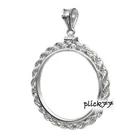 $10 Gold Liberty Sterling Silver Rope Coin Bezel Frame Mount Pendant