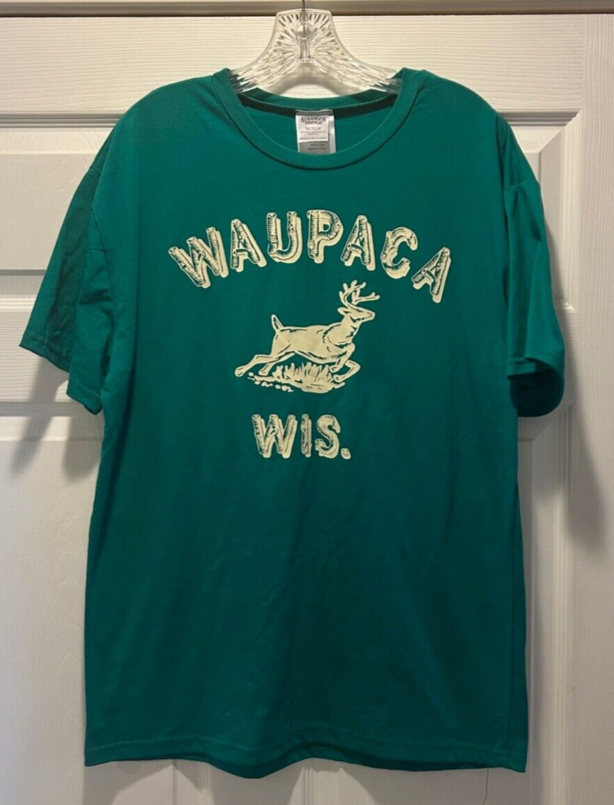 NETFLIX Stranger Things Waupaca Wisconsin Season Green T-Shirt
