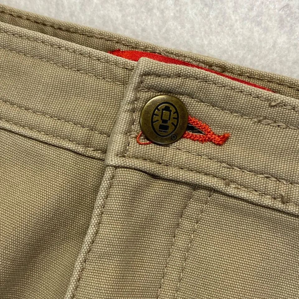 Coleman Men's Fleece Lined Carpenter Pants Canvas Work Khaki Size 34X30 Stretch - Image 4 of 4