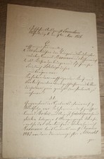 ANTIQUE 1856 WRITING / ACTUM / MANUSCRIPT / WATERMARK
