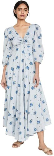 NEW   Free People Sea Glass Midi Floral Maxi Dress Blue Size  12 - 第 1/5 張圖片