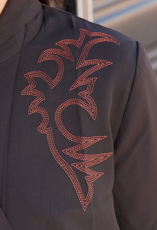 Chaqueta Western Cruel Girl Mujer Bordada Marrón CWJ7274003 Punto Bota Talla L Foto 2 de 4