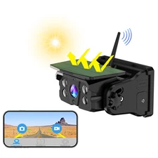 Hitch Wireless Magnetic IR Reverse Rear View Solar Backup Camera For Trailer RV