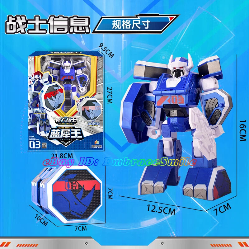 Geo Mecha Beast Guardian Mini NASHORN 03 Blue Rhino Transforming Robot Toy - Image 2 of 4