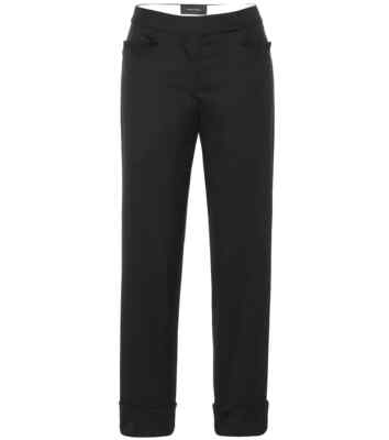 SIMONE ROCHA Mid-rise straight wool pants BLACK NDS