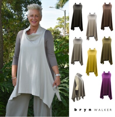 PACIFICOTTON Bryn Walker Pacific Cotton Jersey DORIAN VEST Smock S M L XL COLORS