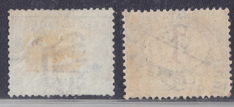 ITALY REGNO 1890 -03 SEGNATASSE 2v azzurro e carminio nn.. 27 e 29  US - Immagine 2 di 2