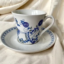 Vintages Figgjo Norway Lotte Turi Design Handpainted Tea Cup & Saucer MCM
