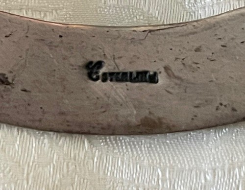Spilla scorta scarabeo alato Art Nouveau egiziano sterling firmata sterling - Foto 6 di 10