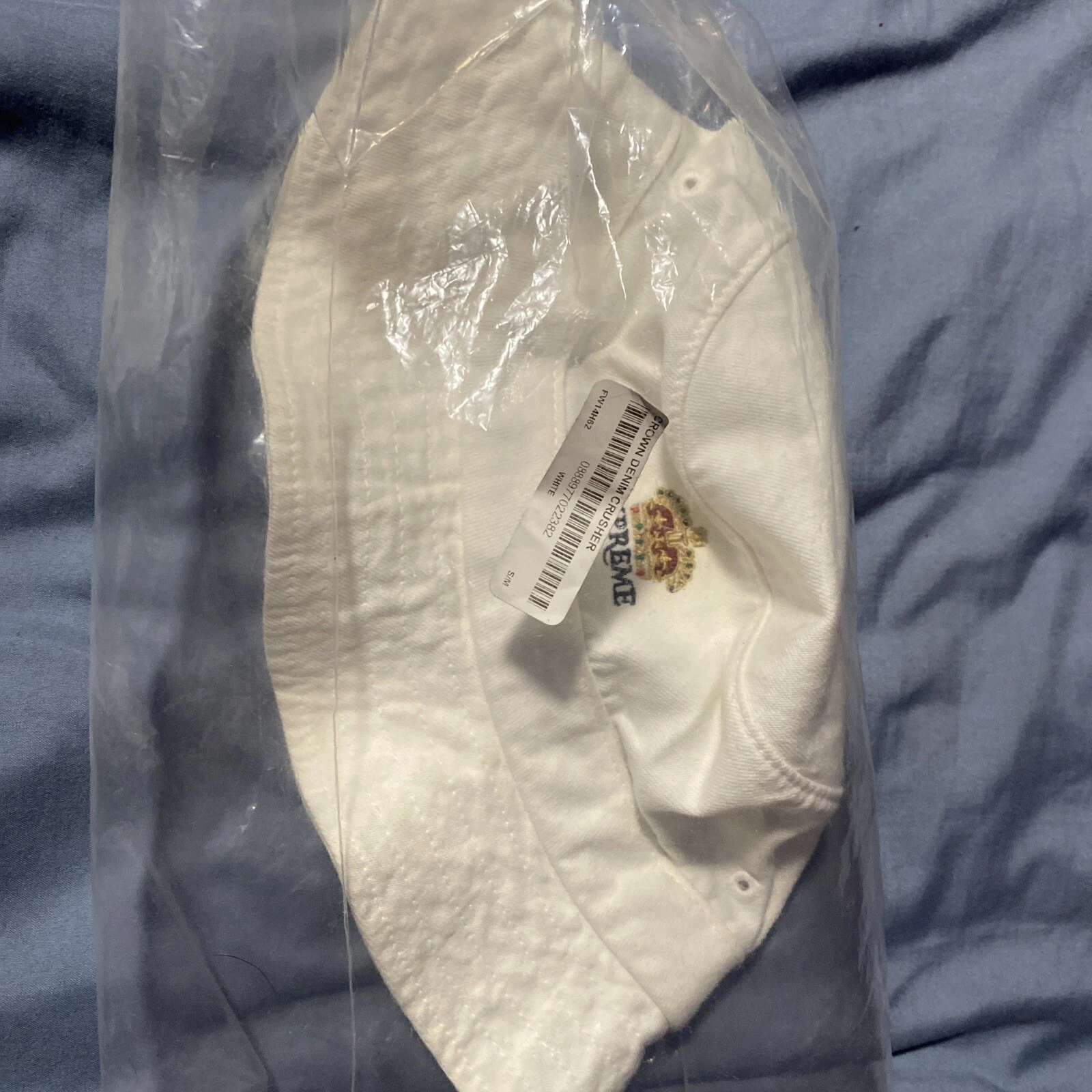 Concasseur denim Supreme Crown FW14 S/M blanc