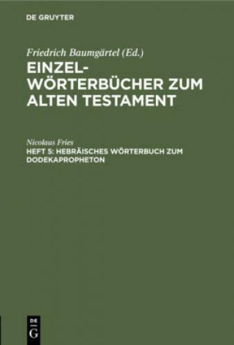 Thumbnail - Hebräisches Wörterbuch Zum Dodekapropheton 6750
