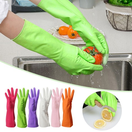 Rubber Kitchen Dishwashing Glove Reusable Household Cleaning Gloves for Washing
