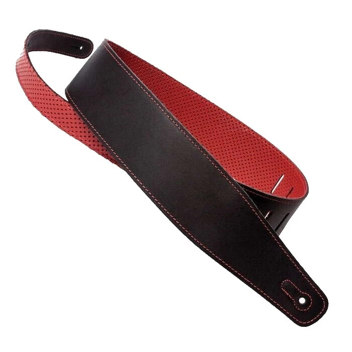 Black Leather Guitar Straps
