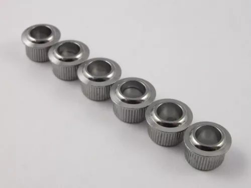 6 BRASS TUNER BUSHINGS 6.33mm 1/4" inner diameter for Kluson Tuners 10mm holes