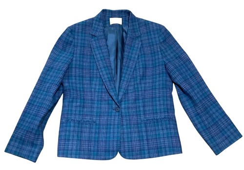 Vintage Pendleton karierter Rockanzug 9/10 100 % Schurwolle blau hergestellt in den USA für Damen - Bild 2 von 6