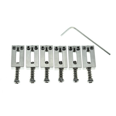 KAISH Upgraded Solid Steel Guitar Bridge Saddles 10.5mm or 10.8mm for Strat Tele