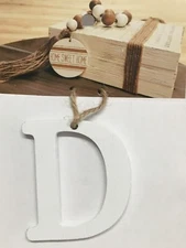 WOOD MONOGRAM INITIAL DECOR ORNAMENT A B C D E F G H I J K L M N O P Q R S T U V