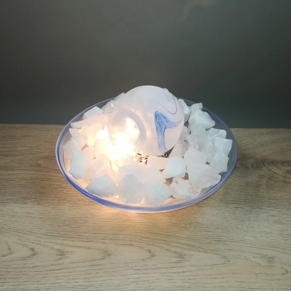 Zimmerbrunnen Glasamphore in Glasschale 25 cm, beleuchtet - Bild 4 von 4