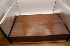 Large pistol revolver Hardwood case Colt Smith & Wesson Lock no key