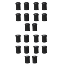 20Pcs Black Tobacco Pipe Mouthpiece Rubber Cover Smoking Pipes Protective Sleeve
